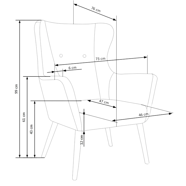 Fotoliu Cotto - Total Mobila