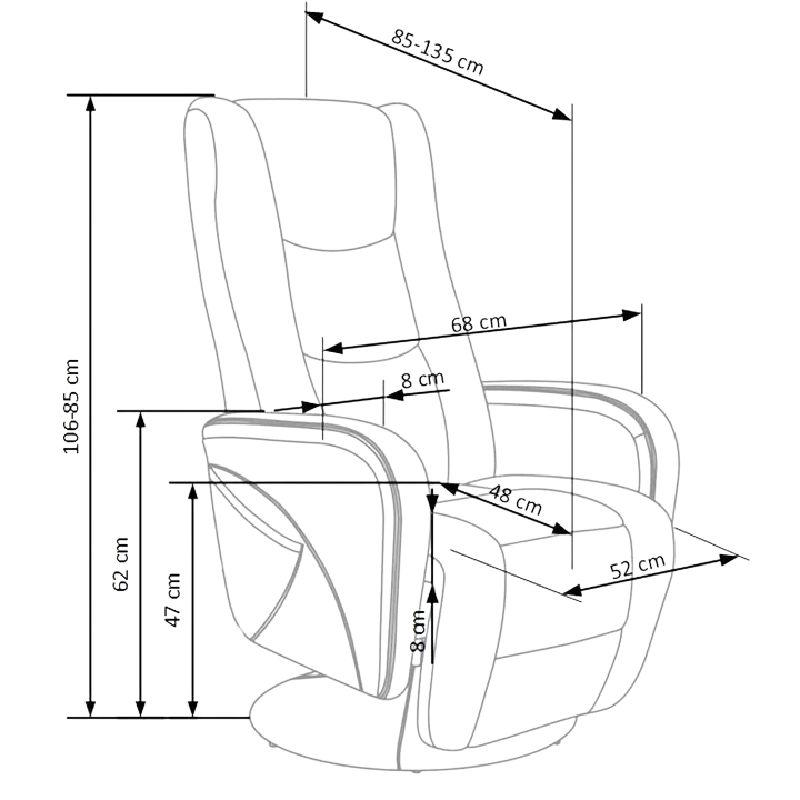 Fotoliu cu recliner si masaj Pulsar - Total Mobila