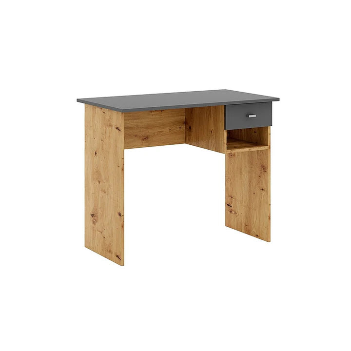 Birou B-011, STEJAR/GRI ANTRACIT, 90X50X74