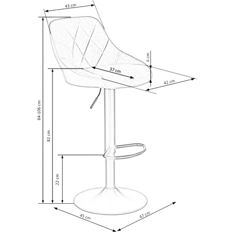 Scaun de bar H101 - Total Mobila